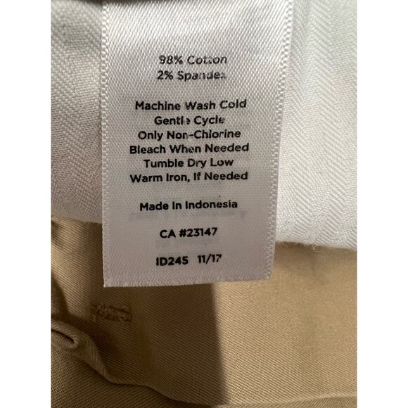 Talbots Pants Khaki Wide Leg Crop 10 Summer Beach Vibes, Drawstring Waistband - Picture 14 of 14